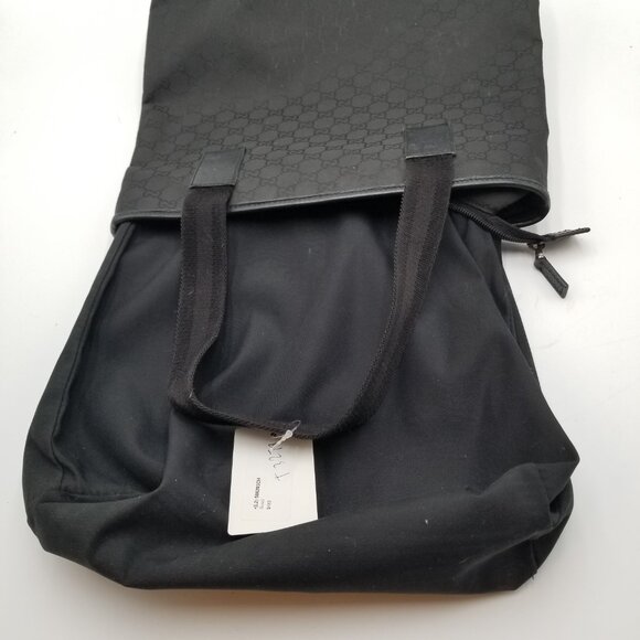 Gucci Shoulder Monogram Tote Bag, Black and Gray, GG Canvas and Leather Shoulder - Picture 8 of 13